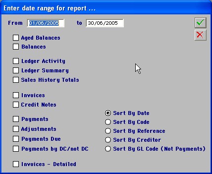 creditor reports